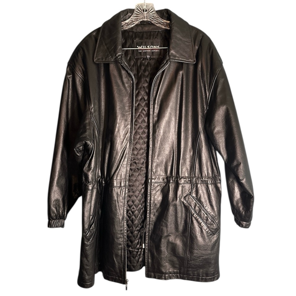 Vintage Wilson’s black leather jacket size L Women’s